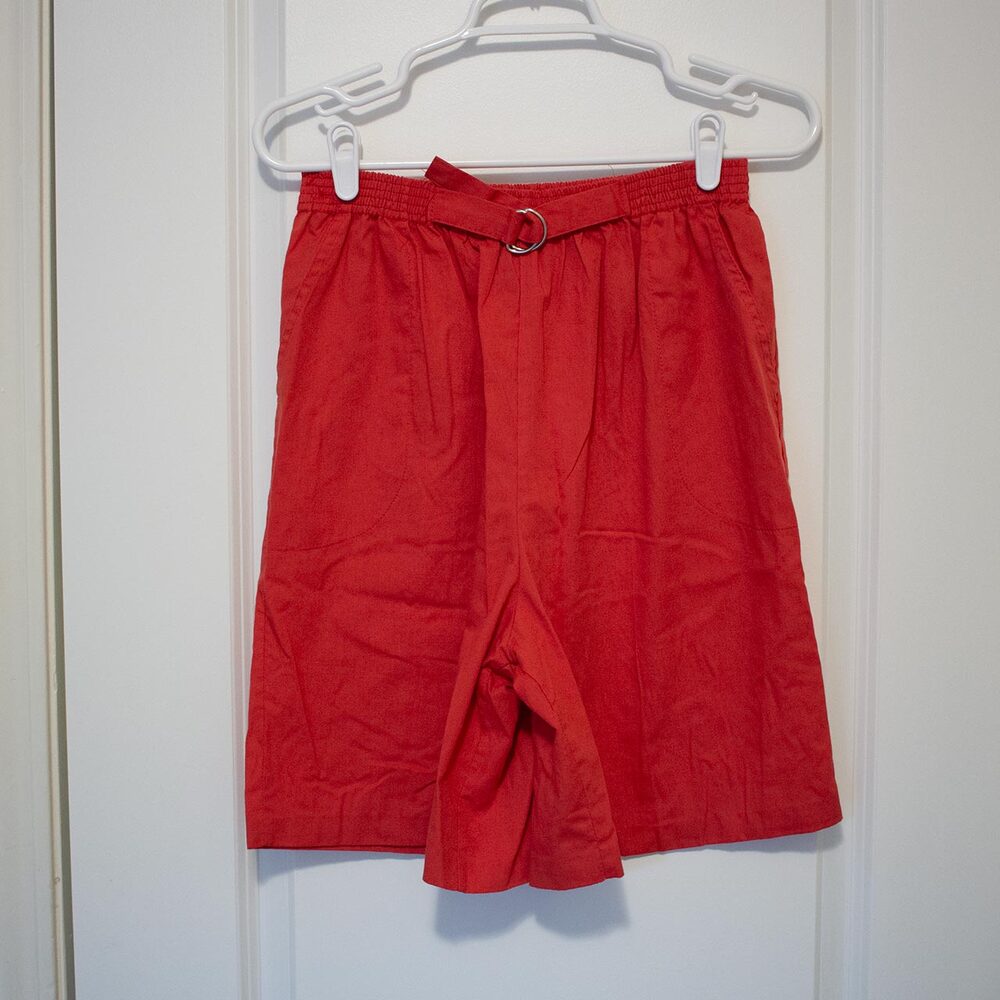 VTG M High-waisted Mom Shorts 90s 80s Red  Cotton/Polyester Blend Blair